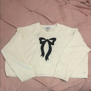 A.P.C. Cream Sweater with Black Bow